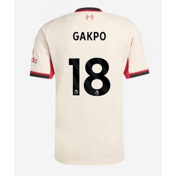 Billige Fotballdrakt Liverpool Cody Gakpo #18 Replika Bortedrakt 2025-26 Kortermet
